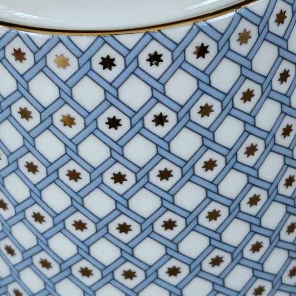 Lomonosov Imperial Bone China Porcelain Teapot Azure Gold - Picture 4 of 10